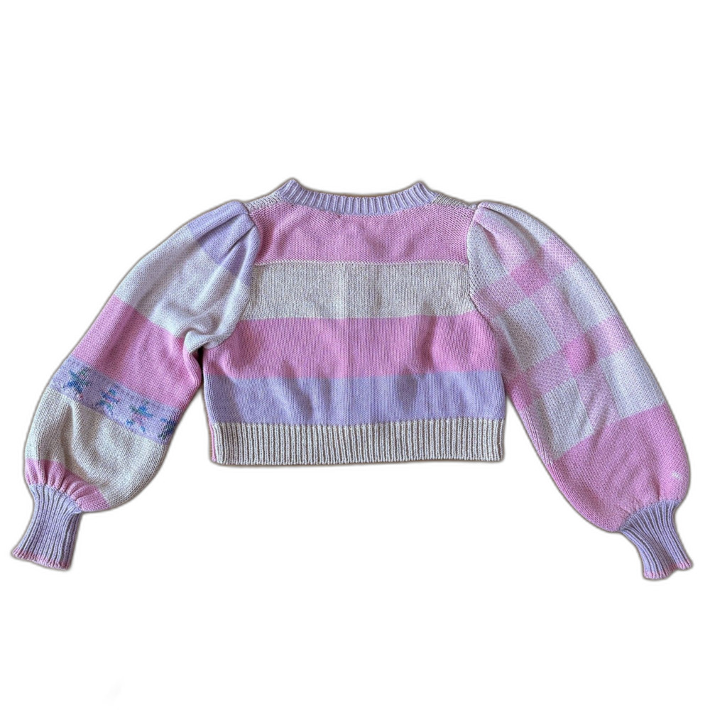 LoveShackFancy Bedford Cropped Cardigan Size Medium - Picture 4 of 12